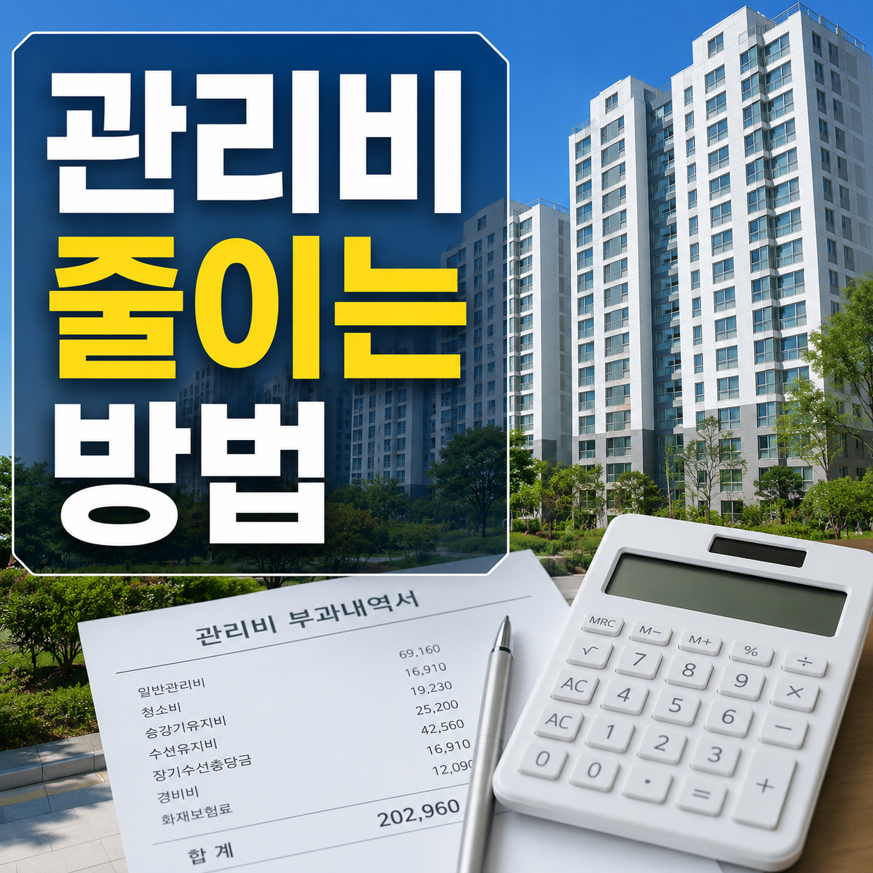 관리비 줄이는 방법